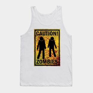 Caution Zombies Tank Top